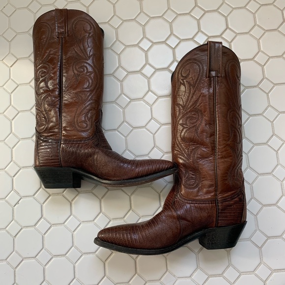 Dan post cowboy boots, sz 7.5 - Picture 1 of 11